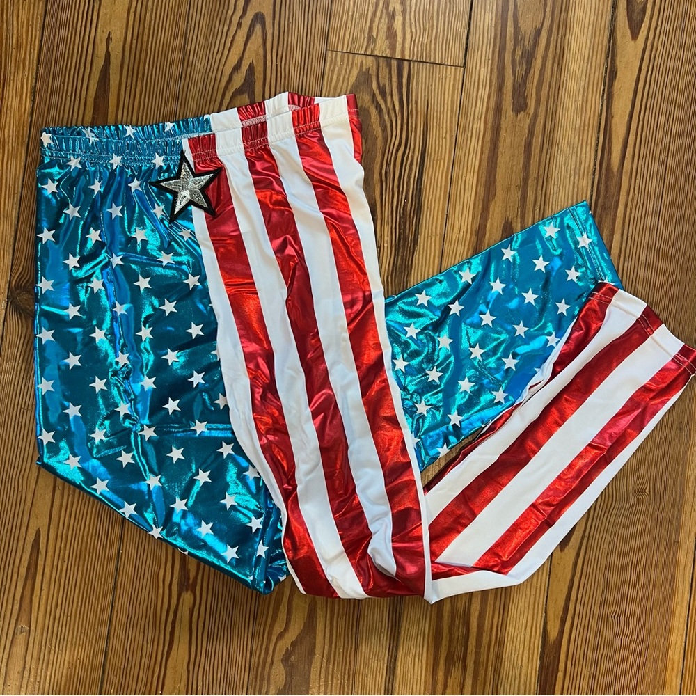 NWT Marvel American Dream Shiny Leggings (S)